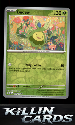Reverse Holofoil Budew 004/131 Pokemon Common SV: Prismatic Evolutions Card NM