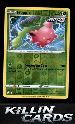 Reverse Holofoil Hoppip 002/203 Pokemon Common SWSH07: Evolving Skies Card NM
