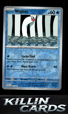 Reverse Holofoil Wiglett 047/162 Pokemon Common SV05: Temporal Forces Card NM