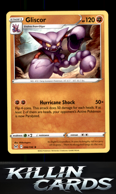 Gliscor 096/196 Pokemon Rare SWSH11: Lost Origin Card NM