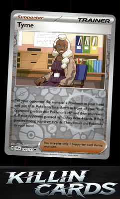 Reverse Holofoil Tyme 190/191 Pokemon Uncommon SV08: Surging Sparks Card NM