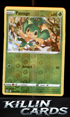 Reverse Holofoil Pansage 007/264 Pokemon Common SWSH08: Fusion Strike Card NM