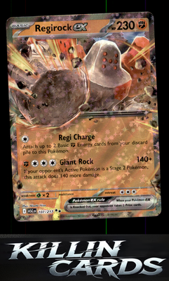 Regirock ex 107/217 Pokemon Double Rare ME: Ascended Heroes Card NM