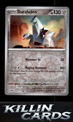 Reverse Holofoil Duraludon 069/131 Pokemon Common SV: Prismatic Evolutions Card