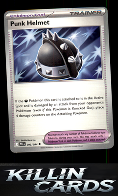 Punk Helmet 092/094 Pokemon Uncommon ME02: Phantasmal Flames Card NM