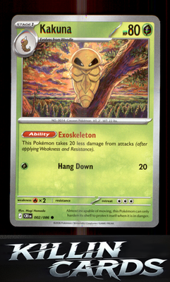 Kakuna 002/086 Pokemon Common ME04: Chaos Rising Card NM
