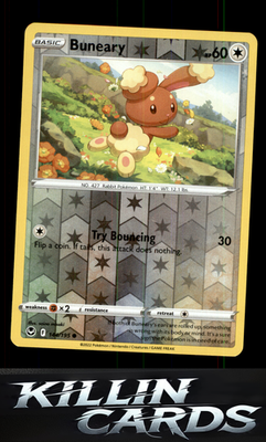 Reverse Holofoil Buneary 144/195 Pokemon Common SWSH12: Silver Tempest Card NM