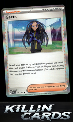 Geeta 188/197 Pokemon Rare SV03: Obsidian Flames Card NM