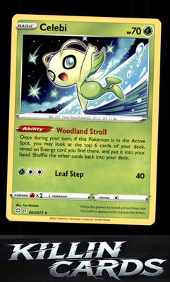 Celebi 003/072 Pokemon Rare Shining Fates Card NM