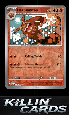 Reverse Holofoil Darmanitan 035/167 Pokemon Uncommon SV06: Twilight Masquerade C