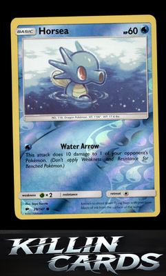 Reverse Holofoil Horsea 29/147 Pokemon Common SM - Burning Shadows Card NM