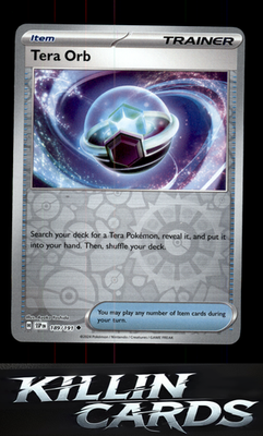 Reverse Holofoil Tera Orb 189/191 Pokemon Uncommon SV08: Surging Sparks Card NM