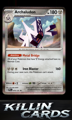 Archaludon 070/131 Pokemon Rare SV: Prismatic Evolutions Card NM