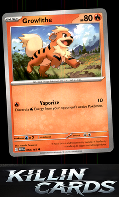 Growlithe 058/165 Pokemon Common SV: Scarlet & Violet 151 Card NM