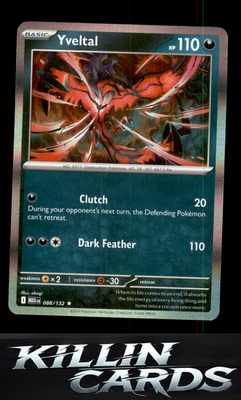 Yveltal 088/132 Pokemon Rare ME01: Mega Evolution Card NM