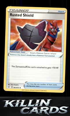 Rusted Shield 061/072 Pokemon Uncommon Shining Fates Card NM