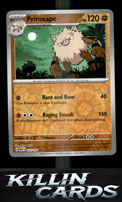 Reverse Holofoil Primeape 057/165 Pokemon Uncommon SV: Scarlet & Violet 151 Card