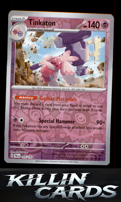 Reverse Holofoil Tinkaton 105/193 Pokemon Rare SV02: Paldea Evolved Card NM