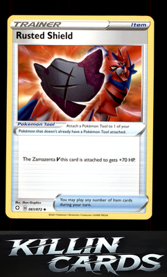 Rusted Shield 061/072 Pokemon Uncommon Shining Fates Card NM