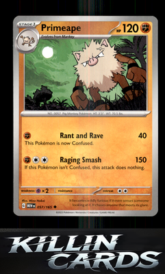 Primeape 057/165 Pokemon Uncommon SV: Scarlet & Violet 151 Card NM