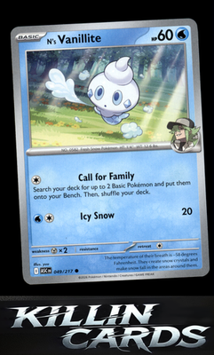 N's Vanillite 049/217 Pokemon Common ME: Ascended Heroes Card NM