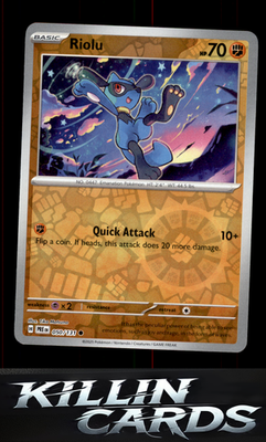 Reverse Holofoil Riolu 050/131 Pokemon Common SV: Prismatic Evolutions Card NM