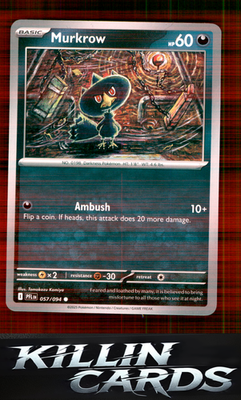 Murkrow 057/094 Pokemon Common ME02: Phantasmal Flames Card NM