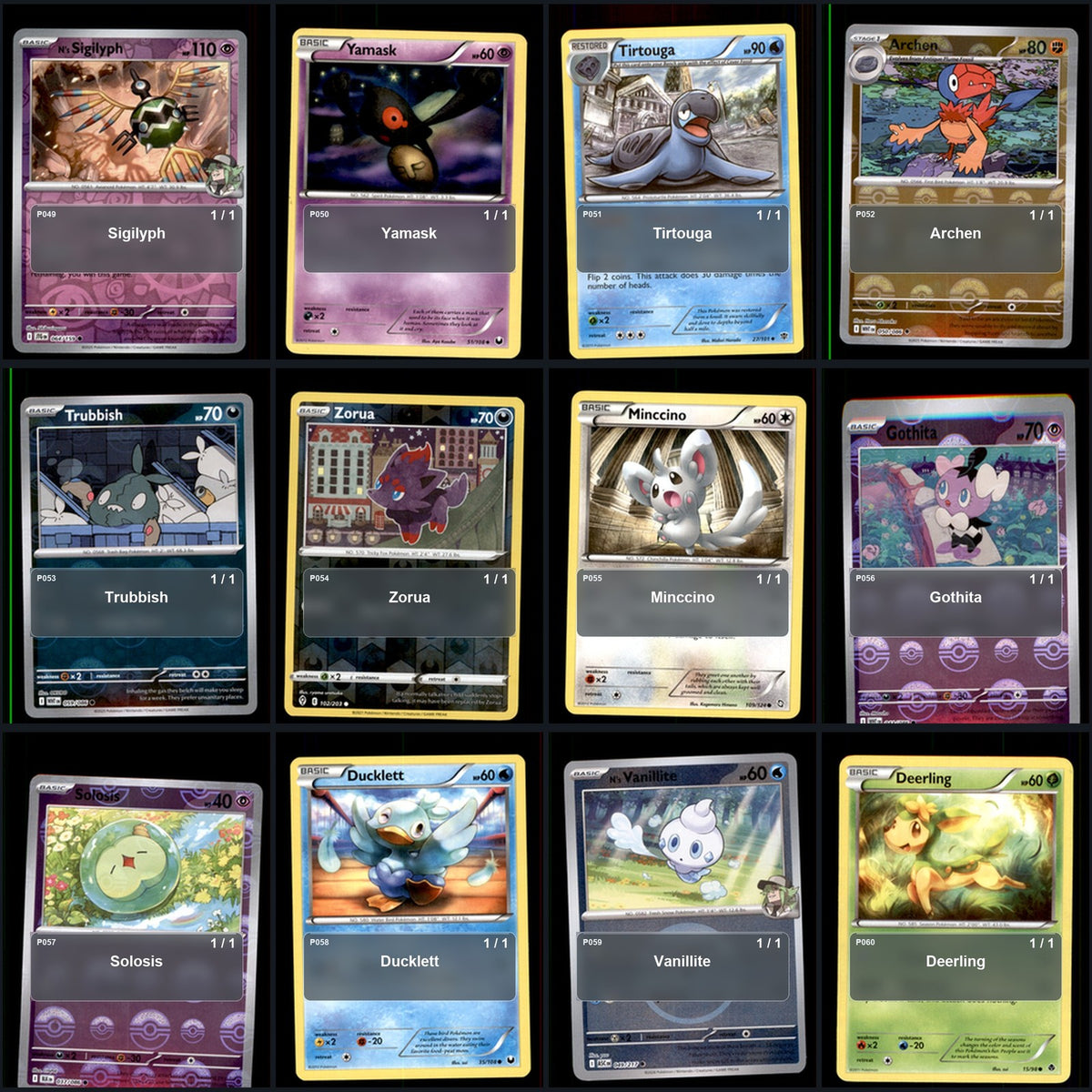 Pokemon TCG Generation 5 Unova Pokemon Pokedex Set 156 Cards Collection