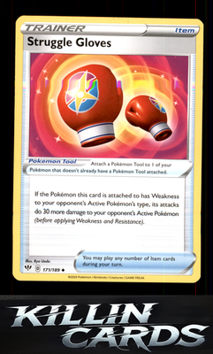 Struggle Gloves 171/189 Pokemon Uncommon SWSH03: Darkness Ablaze Card NM