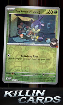 Reverse Holofoil Team Rocket's Blipbug 015/182 Pokemon Common SV10: Destined Riv