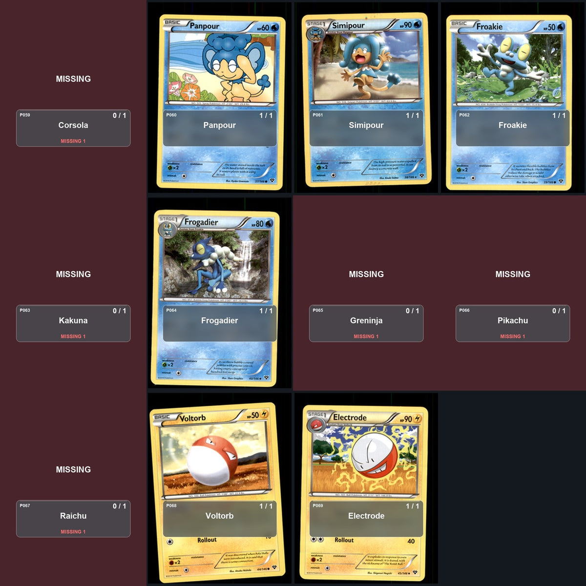 Pokemon TCG XY Base Set C/UC/R Standard Set 99 Cards