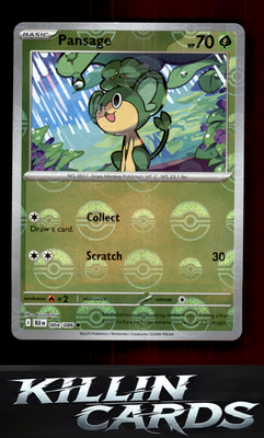 Pansage (Poke Ball Pattern) 004/086 Pokemon Common SV: Black Bolt Card NM