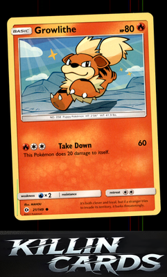 Growlithe 21/149 Pokemon Common SM Base Set Card NM