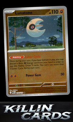 Reverse Holofoil Lunatone 074/132 Pokemon Rare ME01: Mega Evolution Card NM
