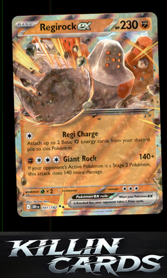 Regirock ex - 101/182 101/182 Pokemon Double Rare SV10: Destined Rivals Card NM