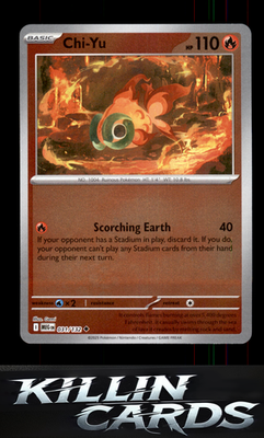 Reverse Holofoil Chi-Yu 031/132 Pokemon Uncommon ME01: Mega Evolution Card NM