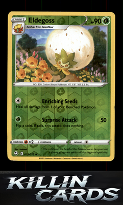 Reverse Holofoil Eldegoss 015/072 Pokemon Uncommon Shining Fates Card NM
