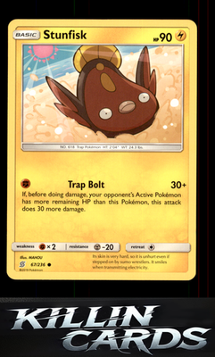 Stunfisk 67/236 Pokemon Common SM - Unified Minds Card NM