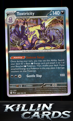 Toxtricity 068/094 Pokemon Rare ME02: Phantasmal Flames Card NM
