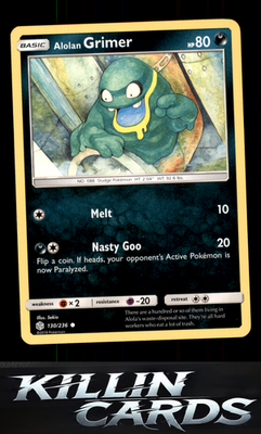 Alolan Grimer 130/236 Pokemon Common SM - Cosmic Eclipse Card NM
