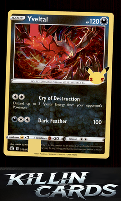 Yveltal 019/025 Pokemon Holo Rare Celebrations Card NM