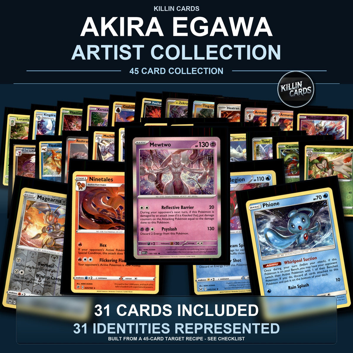Pokemon TCG AKIRA EGAWA Artist Collection 31 Cards Lot