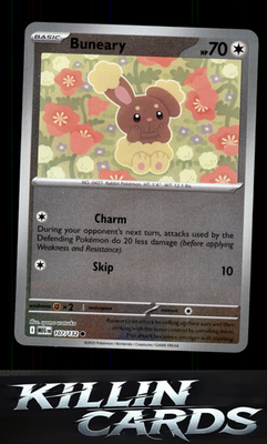 Reverse Holofoil Buneary 107/132 Pokemon Common ME01: Mega Evolution Card NM