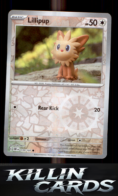 Reverse Holofoil Lillipup 170/197 Pokemon Common SV03: Obsidian Flames Card NM