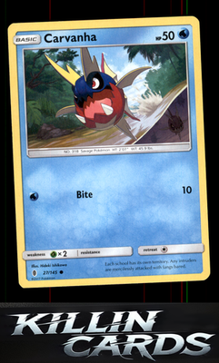Carvanha 27/145 Pokemon Common SM - Guardians Rising Card NM