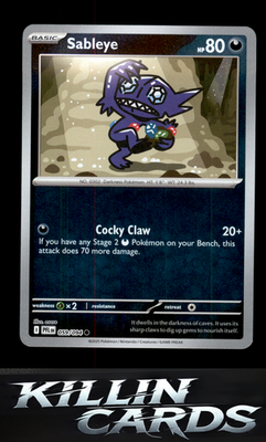 Reverse Holofoil Sableye 059/094 Pokemon Common ME02: Phantasmal Flames Card NM