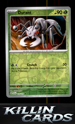 Reverse Holofoil Durant 014/159 Pokemon Common SV09: Journey Together Card NM