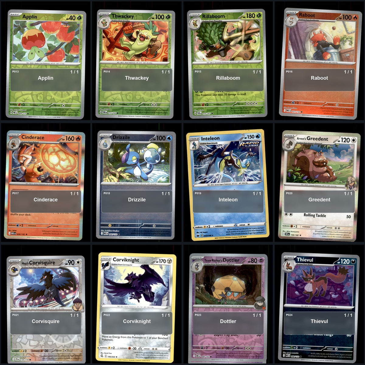 Pokemon TCG Generation 8 Galar Pokemon Pokedex Set 86 Cards Collection