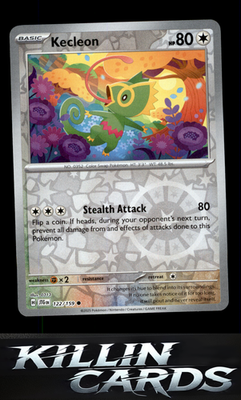 Reverse Holofoil Kecleon 122/159 Pokemon Common SV09: Journey Together Card NM