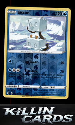 Reverse Holofoil Eiscue 047/203 Pokemon Uncommon SWSH07: Evolving Skies Card NM
